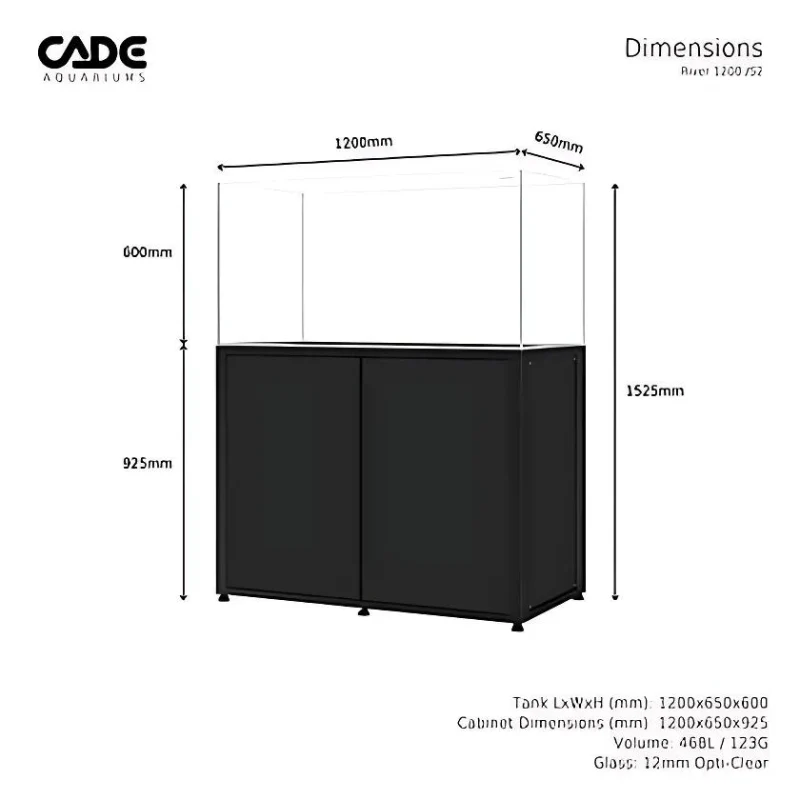 CADE River S2 1200 (Black/White) (120x65x60cm) - Image 4
