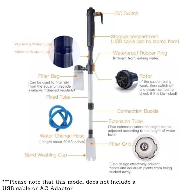 iLonda Aquarium Electric Gravel Cleaner (Battery Operated) - Image 5