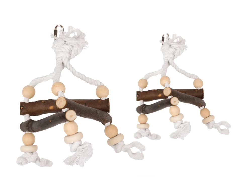 DUVO PLUS Natural Wooden Triangle w/ Rope
