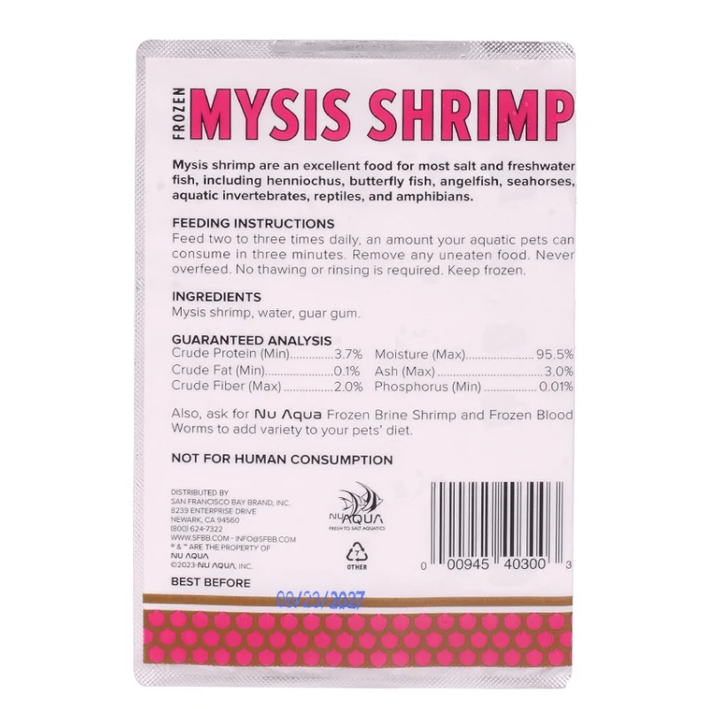 NU AQUA - MYSIS SHRIMP (FROZEN) cube 100g - Image 2