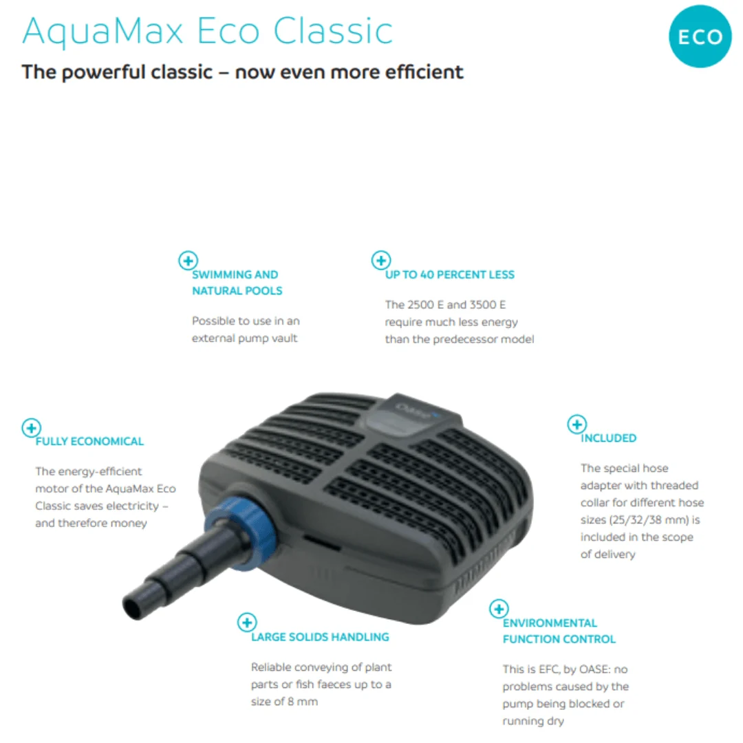 OASE AquaMax Eco Classic (2500E-17500l/h)(10m cable) (energy saving) - Image 3
