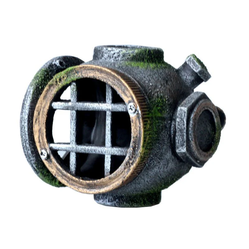 RQ22198 Helmet Aquarium Decoration 12x14x14cm - Image 2