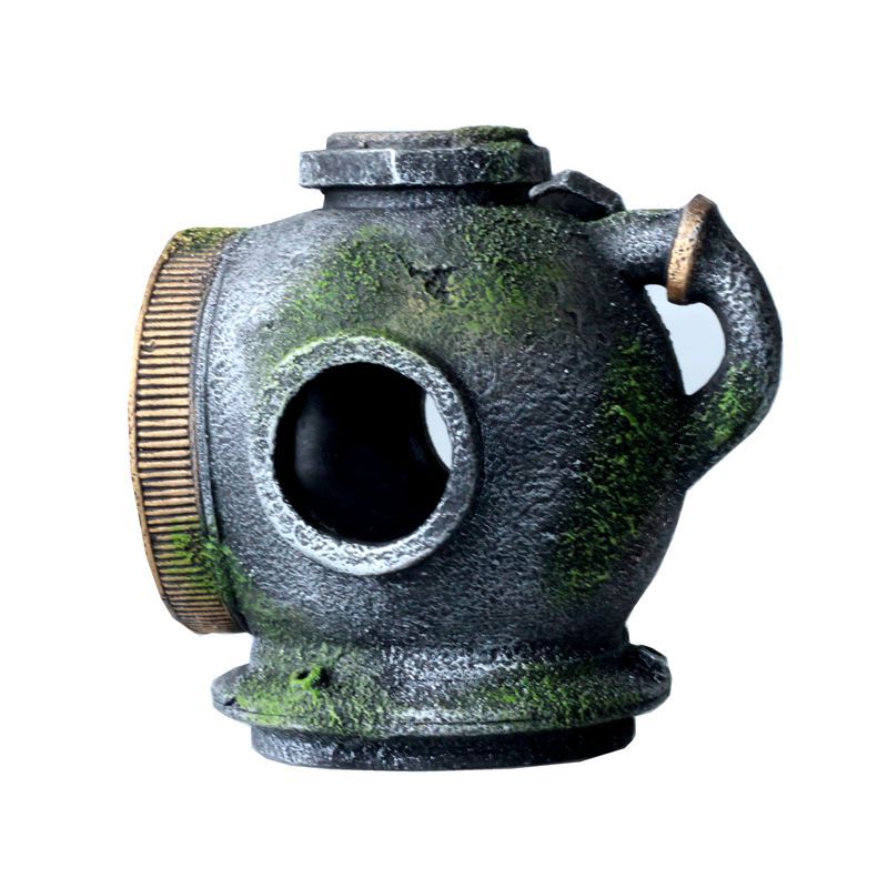 RQ22198 Helmet Aquarium Decoration 12x14x14cm - Image 3