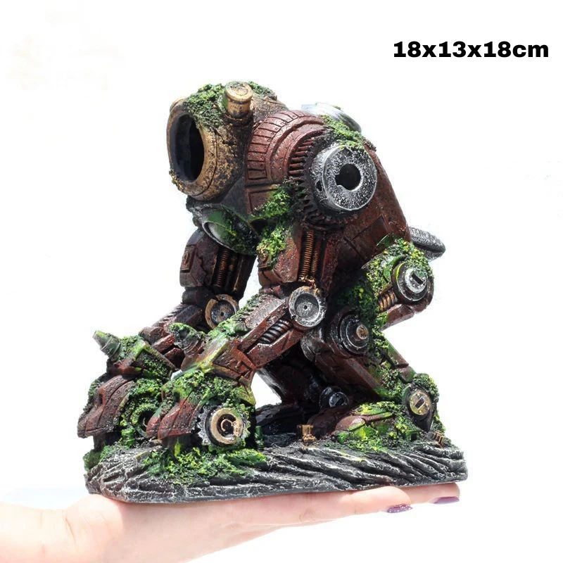 RQ303 Fallen Robot Deco (18x13x18cm)
