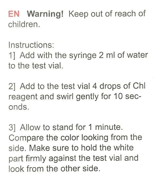 SALIFERT Chlorine Test kit (Chloramine/ Chl) - Image 3