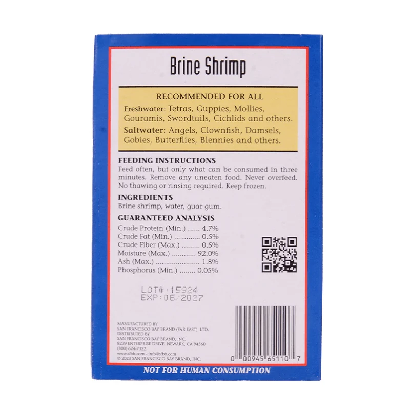 SAN FRANCISCO BAY - BRINE SHRIMP (FROZEN) cube 100g - Image 2