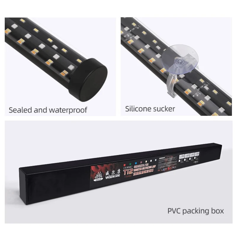 Week aqua T12 Submersible Tanning Light (2ft,3ft,4ft,5ft)-Full spectrum aquarium lamp - Image 5